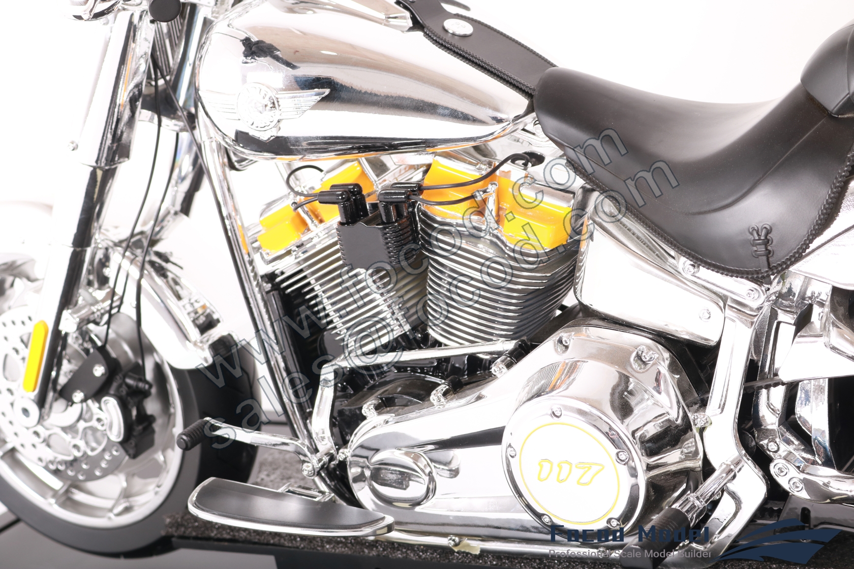 custom made model of Harley-Davidson Fat Boy Gray Ghost 2025 motorcycle